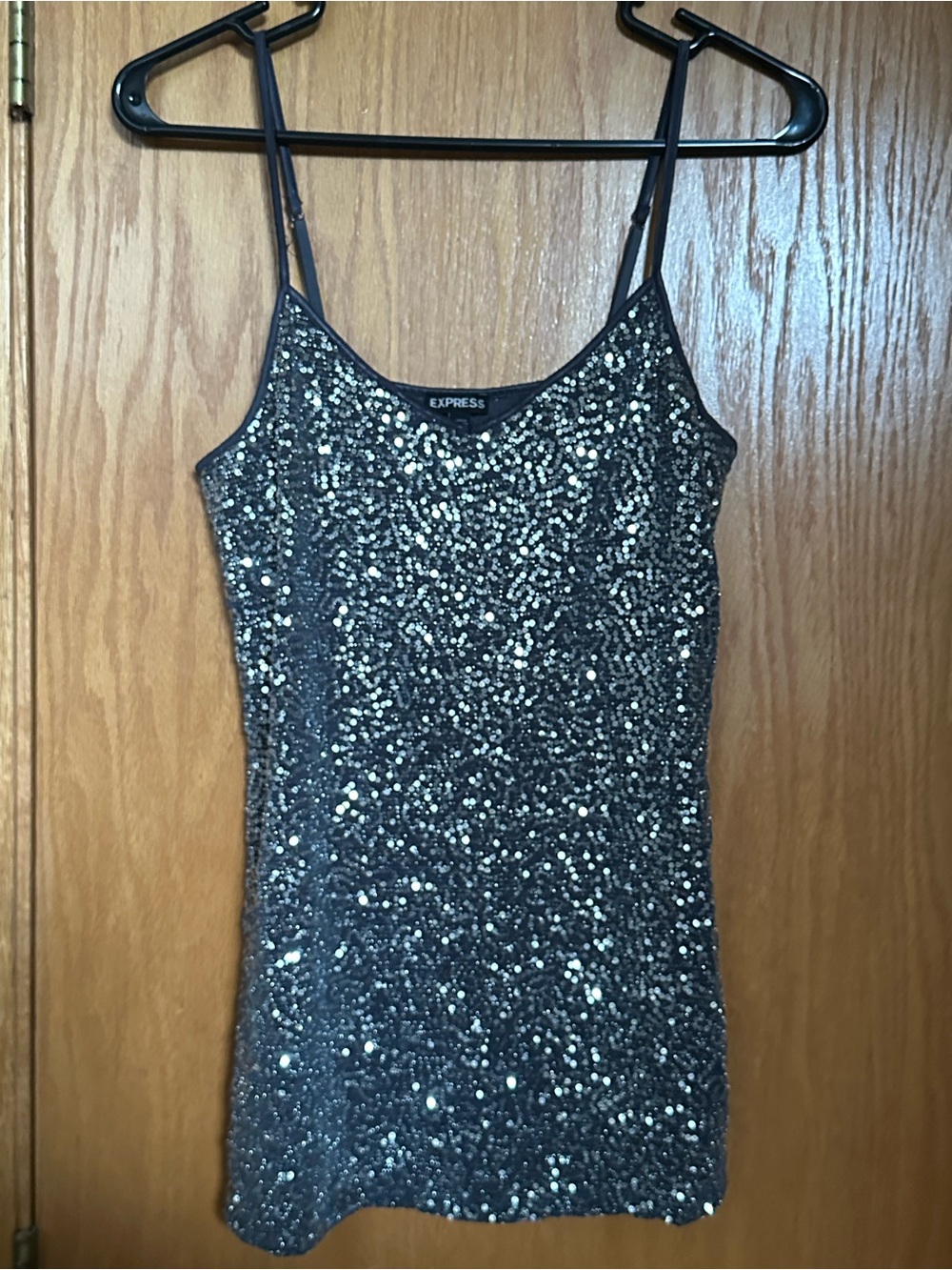 Silver Sequin Camisole Tank